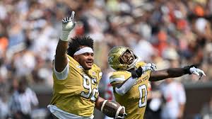 Georgia Tech football players at Bobby Dodd Stadium ahead of the Duke matchup