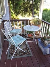 Got This Cute Set Of Two Folding Chairs And Table In White Metal From Fred Meyer On Sale Love Them My Daughter Gift For My Birthday I Took Two Jam Ja