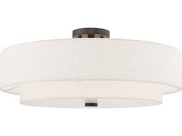 Livex Lighting Meridian English Bronze 22 Wide Semi Flush Mount 52139 92