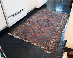 Move them with you whenever needed. Why Does This Combo Look So Chic Rubber Flooring And Antique Ratty Oriental Rug Gorgeous Rubber Flooring Manhattan Nest Flooring