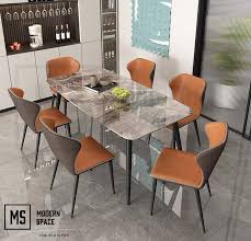 Made in the usa, the top of this fixed table is crafted from solid and manufactured wood. Lesy Elegant Slate Dining Table Dbst117 Furniture Home Living Furniture Tables Sets On Carousell
