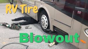 Class a rv tires cost. Class A Rv Diesel Pusher Tire Blow Out Full Time Rv Life Youtube
