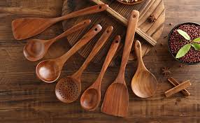 4.8 out of 5 stars. Amazon Com Wooden Utensils Set For Kitchen Messon Handmade Natural Teak Cooking Spoons Wooden Spatula For Nonstick Cookware 7 Sets Kitchen Dining