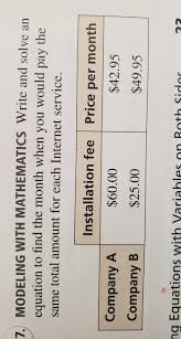 Applying for several new credit cards might imply that the consumer has lavish tastes and thus may have a higher risk of personal bankruptcy if they cannot pay it off. Write And Solve An Equation To Find The Month When You Would Pay The Same Total Amount For Each Brainly Com