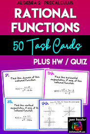 Rational Functions In 2020 Rational Function College Math Mathematics Activities