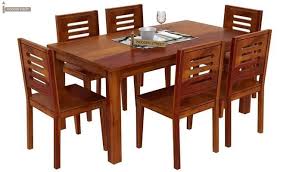 Buy Janet 6 Seater Dining Table Set Honey Finish Online In India Wooden Street 6 Seater Dining Table Wooden Dining Table Set Dining Room Table Decor