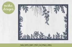 Download Leaves Frame Svg Cut File Leaves Frame Clipart Crella
