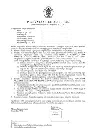 Contoh surat pernyataan kesanggupan kerja lembur. Surat Pernyataan Undip