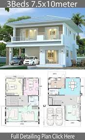 Even better, you can customize almost any plan to meet your exact needs. Modern House Design Plan 7 5x10m With 3beds Building Plans House House Plans Mansion Model House Plan