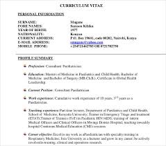 A resume format accepted by most of the mnc's. 10 Medical Curriculum Vitae Templates Pdf Doc Free Premium Templates