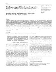 Bishnu mainali puspalata ghimire m.sc. Pdf The Psychology Of Rituals An Integrative Review And Process Based Framework