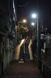 夜散歩のススメ1628 大通り橋から分かれる妙観坂 夜散歩のススメ 夜 散歩 綺麗な景色 都市景観