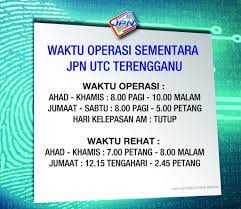 Berikut adalah waktu operasi terkini bagi pusat transformasi bandar (utc) seluruh negara. Jpn Malaysia Pa Twitter Pemberitahuan Waktu Operasi Sementara Jpn Utc Terengganu