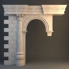 Stone Column And Arch 3d Model Qualitative 3d Model Of The Stone Arch Originally Modelled In 3ds Max 2009 Final Imag Stone Columns Stone Archway Stone Arch