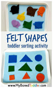 Felt Shape Sorting For Toddlers Easy Toddler Activities Toddler Activities Lesson Plans For Toddlers