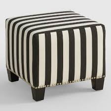 Black And White Striped Ottoman Canopy Stripe Upholstered Ottoman Ottoman Affordable Ottoman