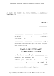 A declaração de imposto de renda é obrigatória para todas as operações de compra e venda de ativos em bolsa, como ações e opções. Modelo Mandado De Seguranca Negativa De Deducao Do Imposto De Renda
