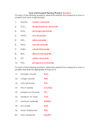 Formula writing and naming compounds quiz #143703. Ionic And Covalent Bonding Practice Worksheet Answers Worksheets Covalent Bonding Covalent Bonding Worksheet Naming Compounds Worksheet