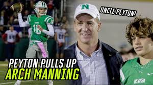 That was a huge thing for him, manning went on to say. Peyton Manning Watches Arch Manning Dominate With 6 Touchdowns Freshman Quarterback Is Tough Youtube