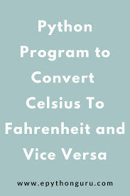 Python Program To Convert Celsius To Fahrenheit And Vice Versa In 2021 Python Programming Python Converter