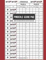 A (high), 10, k, q, j, 9 (low) in each of the four suits, with two of each card. Pinochle Score Pad Jumbo Sized Scorekeeping Sheets For Your Card Games Personal Scoresheet Record Book Including Meld Tables And 100 Pages Game Score That 9781686622205 Amazon Com Books