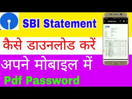 How To Download Sbi Statement Sbi Statement Download In Mobile Pdf Password Sbi Mini Statement Youtube