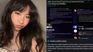 'Such a liar': Cece's apology to Kingsman causes more outrage as fans catch streamer throwing insults amid Marvel Rivals Creators Cup controversy
