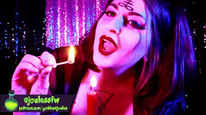 Сатанинское освещение спички ASMR Хэллоуин