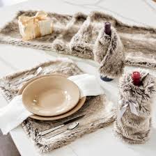Faux Fur Tabletop Collection Grandin Road Stocking Tree Faux Fur Pillow Christmas Runner