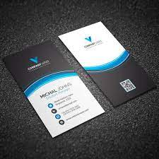 The bizcardcreator free business cards creator program was designed to be used without the need for any special software, special paper or special training. Download Modern Blue Business Card With Abstract Shapes For Free Blue Business Card Business Card Minimalist Printing Business Cards