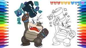 See more ideas about coloring pages, coloring books, coloring pages for kids. How To Draw Super Mario Bros Morton Of Koopalings 217 Drawing Coloring Pages Videos For Kids Youtube