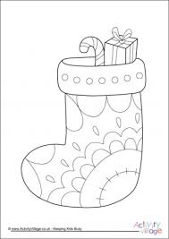 Narrate stories of how saint nicholas dropped three bags of gold in a stocking. Christmas Stocking Colouring Pages