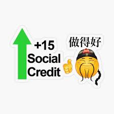 Social Credit meme +15 Social Credit Points Social Credit System Sticker  for Sale by beefedupgan | Redbubble