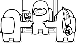 Among us is a multiplayer action game similar to … Free Among Us Coloring Pages Coloringbay