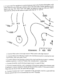Solved 4 17 Points Total The Map Below Is A Sea Level