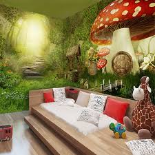 Plus de 50 idées astucieuses. Photo Papier Peint Maternelle Murale Aire Jeux Ktv Dessin Anim T Champignon Maison Animal Chambre Enfant Mural W974