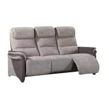 Les garnitures en mousse de polyuréthane de haute densité et les revêtements soyeux en microfibre vous procureront maintien, douceur et moelleux. Canape Relax Electrique 3 Places Brun Mastic Zenia Univers Du Salon