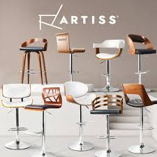 Choose from variety of styles & materials to customize for your interior. Artiss Wooden Bar Stools Kitchen Bar Stool Chairs Swivel Gas Lift Leather Black Ebay