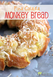 Pina Colada Monkey Bread Made With Grands Biscuits Easy Dessert Idea Monkey Bread Monkey Bread Recipes Desserts
