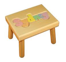 To brush teeth, help in the kitchen & get that storybook. Child S Name Puzzle Stool Free Shipping Item 101 2 Etsy Step Stool Wooden Step Stool Step Stool Kids