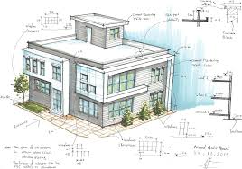 A 3d Sketch Of A House In Sulaimaniyah Iraq The Land Dimensions Are 10m X 10m Technique Marker And Pe Art And Architecture Architecture Sketch Architecture