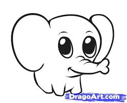 How To Draw A Simple Elephant Step 6 Cute Elephant Drawing Baby Animal Drawings Easy Animal Drawings