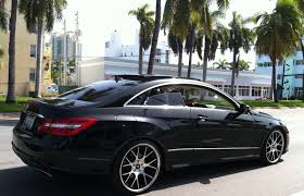 Black Mercedes E550 With Custom Rims Mercedes Mercedes Benz Coupe Mercedes E Class Coupe