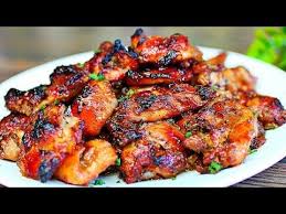 Honey Garlic Baked Chicken Thighs Recipe Honey Baked Chicken Chicken Thigh Recipes Baked Easy Chicken Recipes