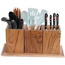 Family laurel kitchen utensil holder in white/grey. Cream Canister Set Tea Coffee Sugar Code 2222set Amazon Co Uk Kitchen Home Cutlery Holder Wooden Tray Wood Cutlery