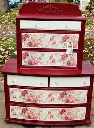 Vintage Red Painted Furniture Just Picked Up A New Old Dresser This Would Be Great With The Black And Red Painted Furniture Painted Furniture Redo Furniture