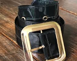 Leather belts for women, vonsely genuine leather womens belts with gold buckle, 105cm black belt. Black And Gold Belt Etsy