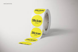 Round Roll Stickers Mockup Set Mockup Design Mockup Design