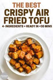 Quick And Easy Crispy Air Fried Tofu Okonomi Kitchen Recipe Air Fryer Recipes Healthy Fried Tofu Air Fryer Recipes Easy