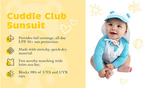 Star rating 5 out of 5 stars. Amazon Com Cuddle Club Baby And Toddler One Piece Swimsuit Upf 50 All Day Uv Protection Infant Sunsuit Clothing